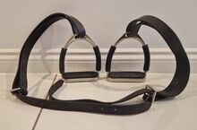 Pair of stirrups and leather straps