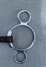Pessoa METALAB Leder 3-Ring-Gebiss 17mm dick -13cm weit *wie neu* METALAB  Leder 3-Ring