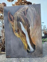 Pferd Rot handgemalt