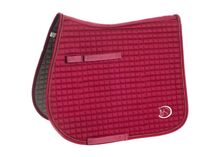 RidersChoice Baumwoll-Schabracke WB-VS Burgandy Weinrot Grau Vielseitigkeit-Full Riders Deal RidersChoice