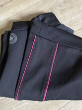 Reitlegging schwarz, rote Ziernaht, Kniebesatz, Gr. 40 Pfiff