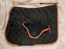 Schabracke VS mit Ohrengarn, schwarz- orange BR