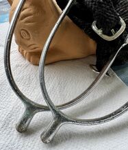 Stumpfe Sporen mit Riemen