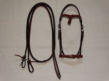 Stonedeek COB Western-Kopfstück Easy Change inkl. Zügel/Split Reins Premium Latigo NP über 100€ Stonedeek Easy Change