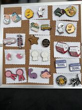 Jumper pins for holding numbers in saddle pads Handmade