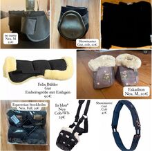 Verschiedene Reitsportartikel, Pad, Bandagen, Streichkappen, Longiergurt Showmaster, Eskadron, Equestrian Stockholm 