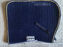 Schabracke blau gelb/gold