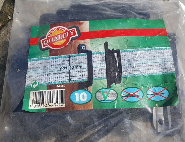 10 Breitbandisolatoren für 60cm Litze, Breitbandisolatoren, Zuchthof , Electric Fencing Equipment, Twistringen 