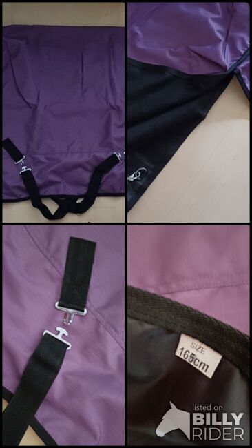 106€ REDUZIERT Highneck Regendecke 600D Fleece purple lila 145 155, BTS Bywater  Higneck KALTBLUT Regendecke mit Fleece purple lila, Reitartikelbörse (Reitartikelbörse - Onlineshop für Wanderreiter), Derki dla konia, Grevenbroich, Image 7