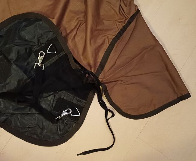120€% 600D Highneck Regendecke m. Fleece Riders King braun beige 165cm, Riders King 600D Highneck Regendecke personalisierbar mit Fleece, Reitartikelbörse (Reitartikelbörse - Onlineshop für Wanderreiter), Horse Blankets, Sheets & Coolers, Grevenbroich, Image 13