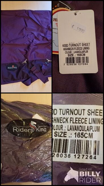 120€% NEU 600D lavendel lila Highneck Regendecke Fleece 115 165, Riders King Regendecke mit Fleece, Reitartikelbörse (Reitartikelbörse - Onlineshop für Wanderreiter), Horse Blankets, Sheets & Coolers, Grevenbroich, Image 11