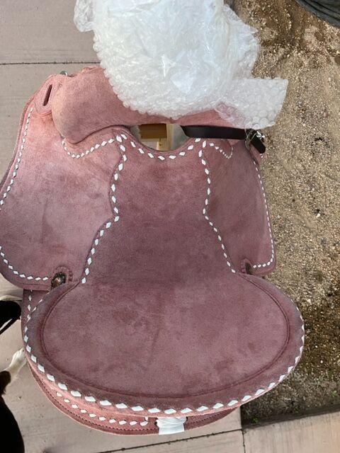 14" Pink Barrel Saddle Tacktical, Tacktical Equine Ranch Dressn Secure Seat Round Skirt, Mackenzie , Siodło westernowe , Wickenburg, Image 4