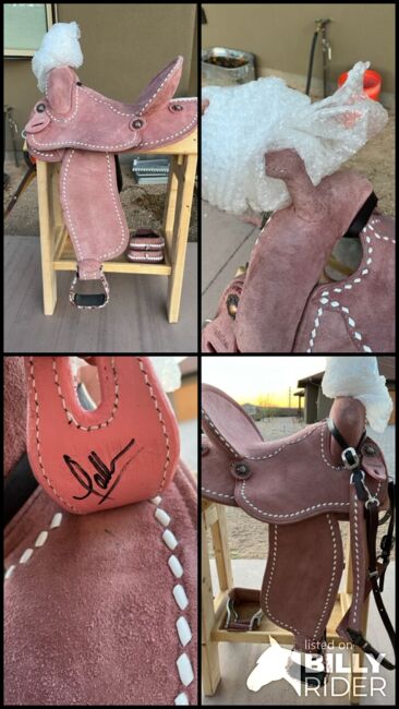 14" Pink Barrel Saddle Tacktical, Tacktical Equine Ranch Dressn Secure Seat Round Skirt, Mackenzie , Western Saddle, Wickenburg, Image 10