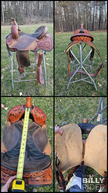 15" Alamo FQHB wide, Alamo Barrel saddle custom, Kristen, Siodło westernowe , Chester, Image 7