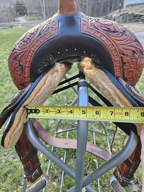 15" Alamo FQHB wide, Alamo Barrel saddle custom, Kristen, Siodło westernowe , Chester, Image 5