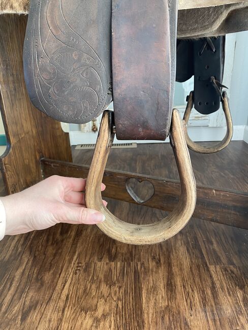 15” Antique Marshall Wells, Portland, OR, High Back Western Cowboy Saddle, Marshall Wells - Portland, OR, Kara, Western Saddle, Foley, Image 7