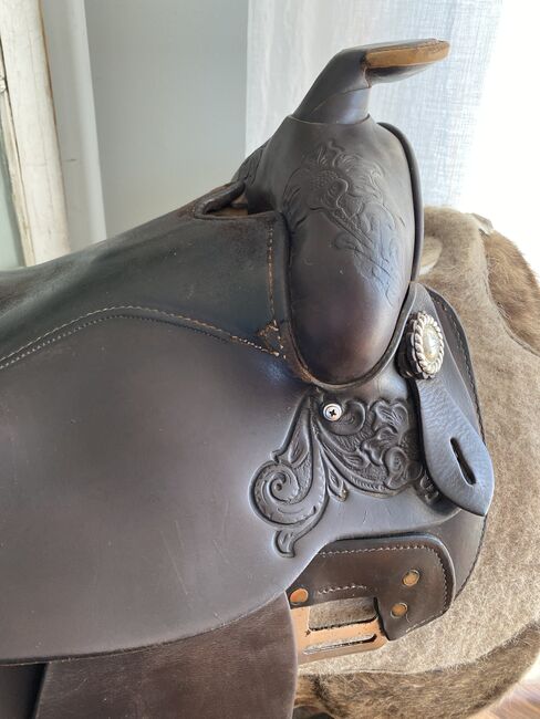 15” Circle Y Park & Trail Western Saddle w/ Leather Tooling!, Circle Y Park and Trail, Kara, Western Saddle, Foley, Image 19