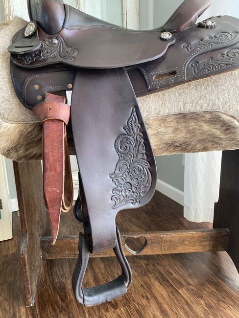 15” Circle Y Park & Trail Western Saddle w/ Leather Tooling!, Circle Y Park and Trail, Kara, Western Saddle, Foley, Image 14