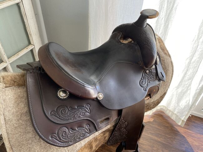 15” Circle Y Park & Trail Western Saddle w/ Leather Tooling!, Circle Y Park and Trail, Kara, Western Saddle, Foley, Image 8