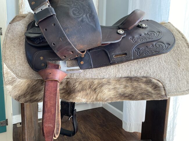 15” Circle Y Park & Trail Western Saddle w/ Leather Tooling!, Circle Y Park and Trail, Kara, Western Saddle, Foley, Image 13