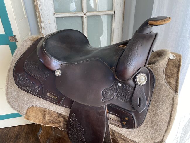 15” Circle Y Park & Trail Western Saddle w/ Leather Tooling!, Circle Y Park and Trail, Kara, Western Saddle, Foley, Image 7