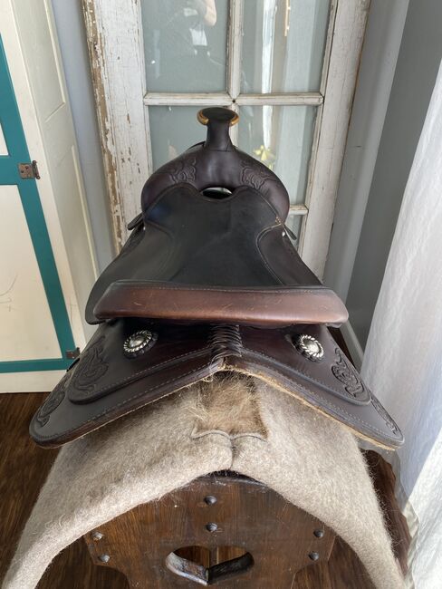15” Circle Y Park & Trail Western Saddle w/ Leather Tooling!, Circle Y Park and Trail, Kara, Western Saddle, Foley, Image 11