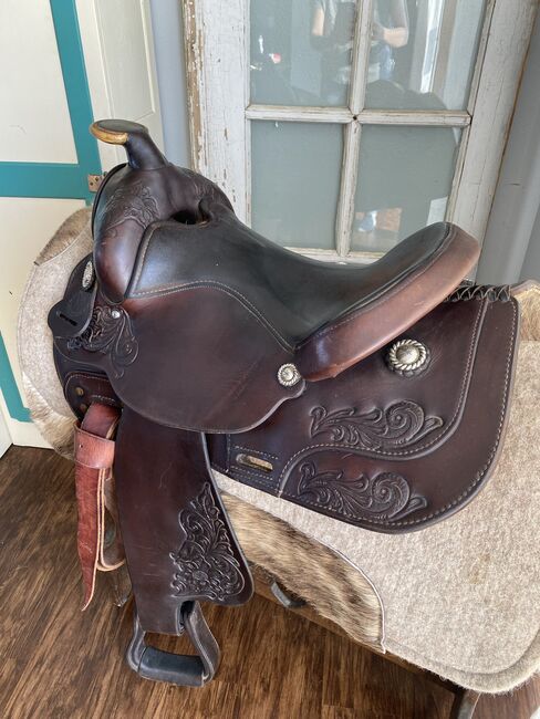 15” Circle Y Park & Trail Western Saddle w/ Leather Tooling!, Circle Y Park and Trail, Kara, Western Saddle, Foley, Image 16