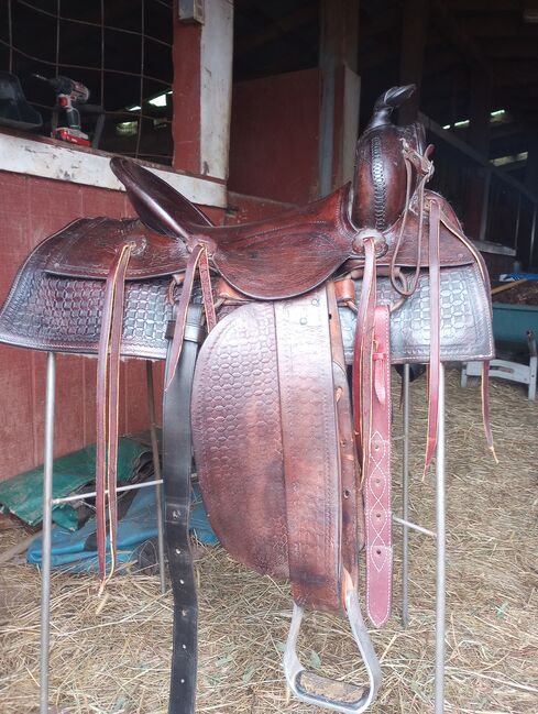 15" old timers ranch saddle, Unknown, Casidie Rose, Siodło westernowe , Nebo, Image 5