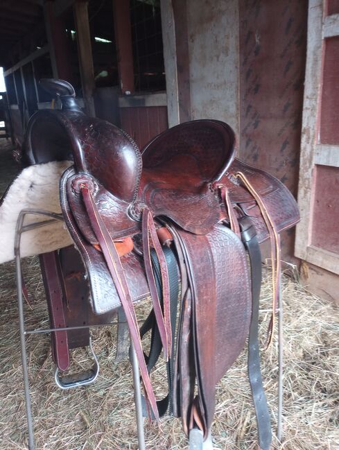 15" old timers ranch saddle, Unknown, Casidie Rose, Siodło westernowe , Nebo, Image 6