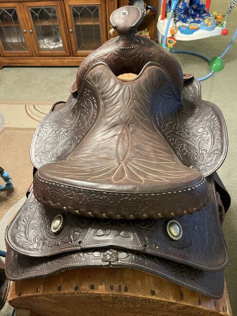 15” tex tan Hereford saddle, Tex tan, Rayna mashburn, Western Saddle, Leesville, Image 4