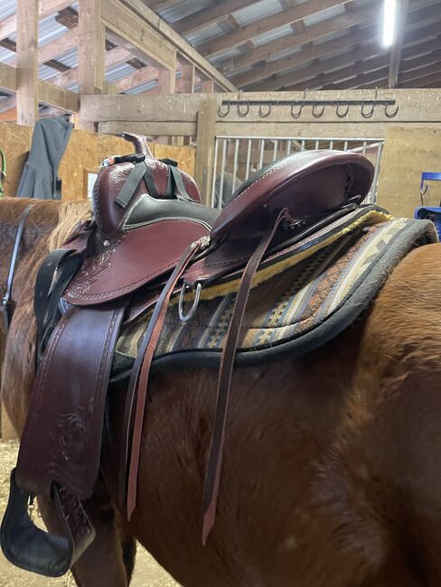 16” Western Cloverleaf Saddle Company Saddle, Cloverleaf Saddle Company, Amber Bray, Siodło westernowe , Mcadoo, Image 2