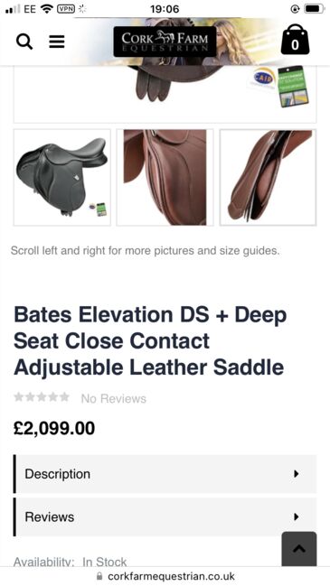 17.5” Bates DS Elevation Saddle Brown Luxe Leather, Bates Elevation Deep Seat Jump Saddle, Annette , Jumping Saddle, Newark Nottinghamshire , Image 9
