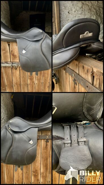 17.5 Black Bates Saddle- adjustable gullet, Bates, Kate Risker, All Purpose Saddle, Scarborough, Image 9