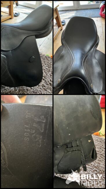 17.5” medium Henri De Rival saddle black, Henri De Rival, Danni, Jumping Saddle, Hailsham, Image 5