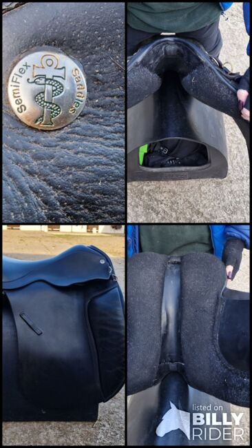 17" Semi-flex Dressage Saddle, Barry Swain Semi-flex, Nicola Hall, Siodła ujeżdżeniowe, Swindon, Image 7