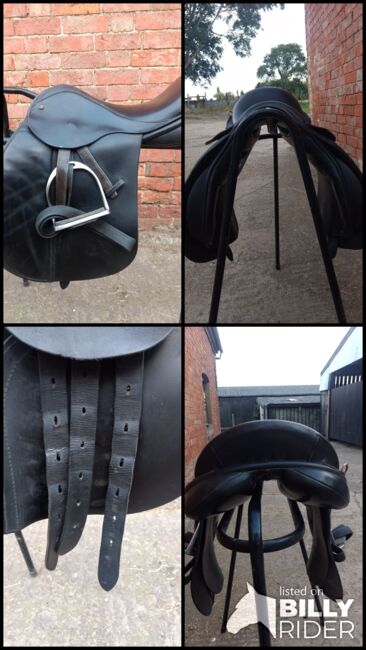 17" wide fit Manor Saddlery GP black, Manor Saddlery General purpose, Jean Costello, All Purpose Saddle, RUGBY, Image 8