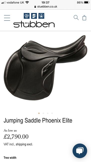 17inch brown Stubben Phoenix Elite jumping saddle 30cm tree, Stubben  Phoenix elite, Georgina Fielden , Siodła skokowe, Aylesbury, Image 6