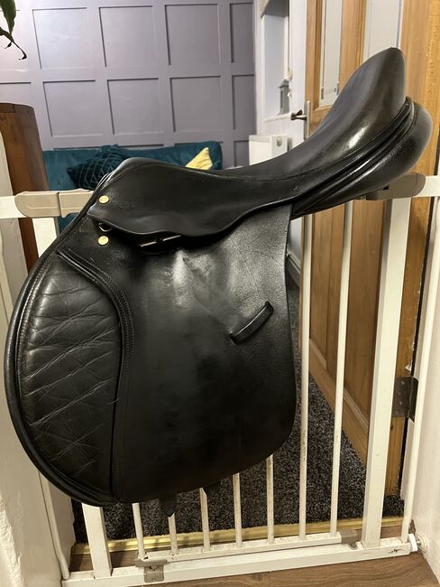 18” English Leather Med Jump Saddle, Walsall, Ashleigh, Jumping Saddle, Llanfyllin, Image 6