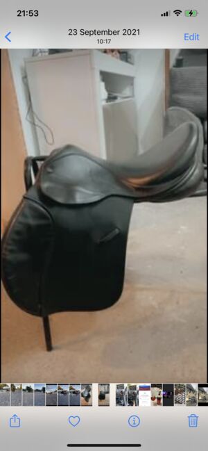 18 inch black ideal saddle, Ideal , Louise Gibbons, Vielseitigkeitssattel (VS), Loughborough, Abbildung 5