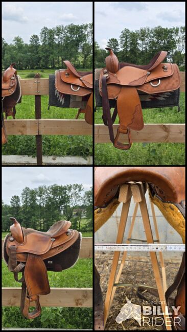 2 Western Sättel von Westen Imports Roudskirt Basket Reiner Westernsattel Pad Gurt Vorderzeug, Western Imports  Roudskirt Basket Reiner , Nicole Baumgärtel , Western Saddle, Ronneburg , Image 23
