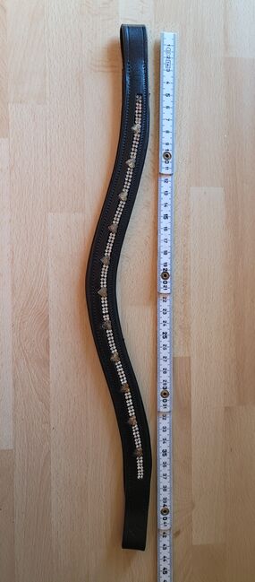 2 x Leder-Stirnband, Stirnriemen mit Glitzersteinen für Pferde, 42 cm, schwarz; 4 Horse, 4 Horse, Andrea Schürmann, Nosebands, Lichtenau, Image 2