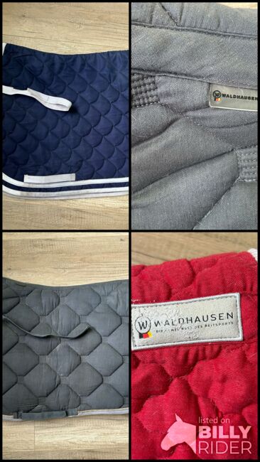 3 Satteldecken WB: Blau, Rot, Grau, Erelir, Dressage Pads, Herrnhut, Image 7