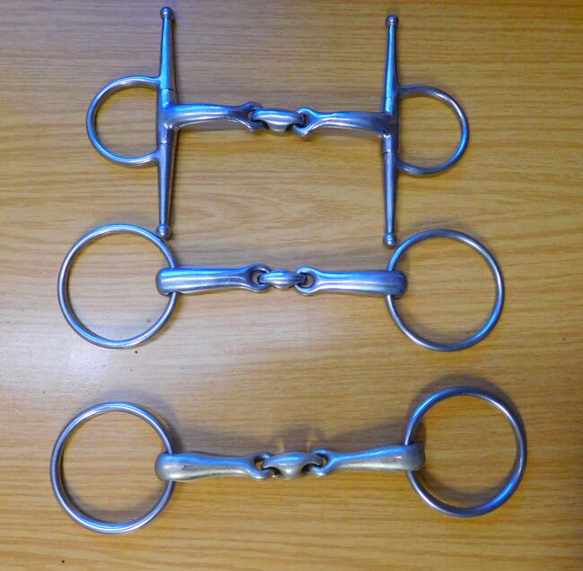 3 X Doppelgebrochene Gebisse für große Pferde, PJ, Horse Bits, Ochsenausen