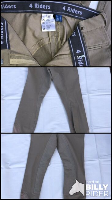 4Riders Vollbesatzreithose Gr. 34, beige, Jana Bretz, Breeches & Jodhpurs, Worms, Image 4