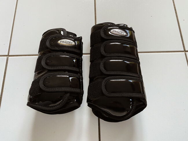 🖤 4x PAGONY Dressur Gamaschen Lackleder schwarz Gr.WB *NEU* 🖤, PAGONY , Kathy, Tendon Boots, Würselen, Image 3