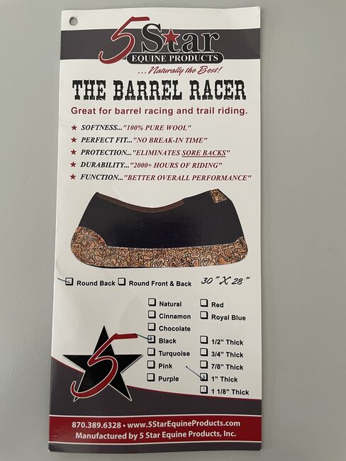 5 Star Westernpad Round, 5 Star The Barrel Racer, Nicki, Western Pads, Bruckberg