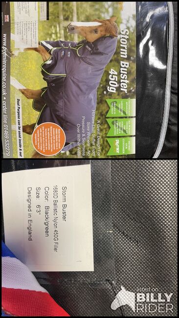 6ft 3 premier equine turnout rug, Premier equine  Storm buster, Hayley barge, Horse Blankets, Sheets & Coolers, Daventry , Image 3