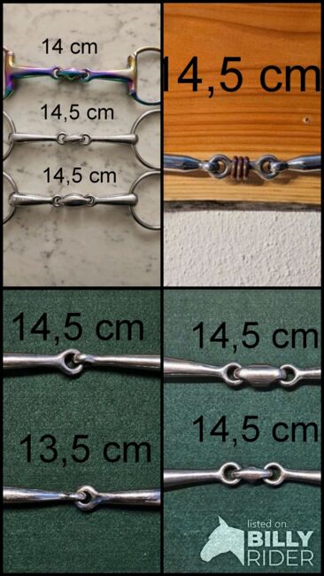 8 verschiedene Gebisse 13,5cm-14,5cm, Silk Steel, Kirsten Reiser, Horse Bits, Weil der Stadt, Image 5
