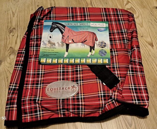 98,50€% REDUZIERT Regendecke 600D Fleece rot karo 125 135 145 155, EquiTack Regendecke mit Fleece, Reitartikelbörse (Reitartikelbörse - Onlineshop für Wanderreiter), Derki dla konia, Grevenbroich, Image 6