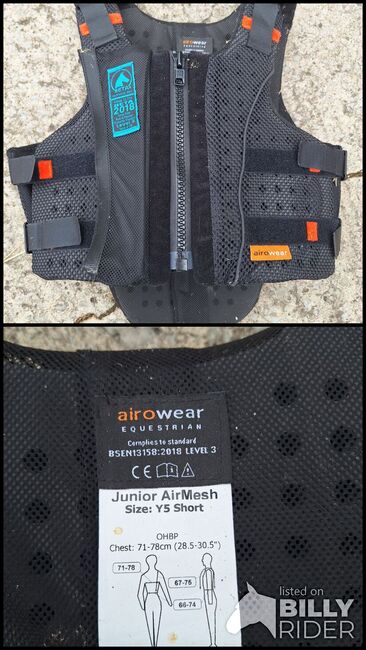 Airowear Body Protector Junior, Gemma Hillier, Kamizelki ochronne, Aldersey Green, Image 3